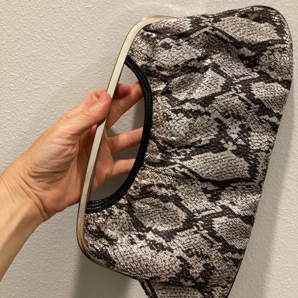 Express black and silver clutch purse - Picture 4 of 6